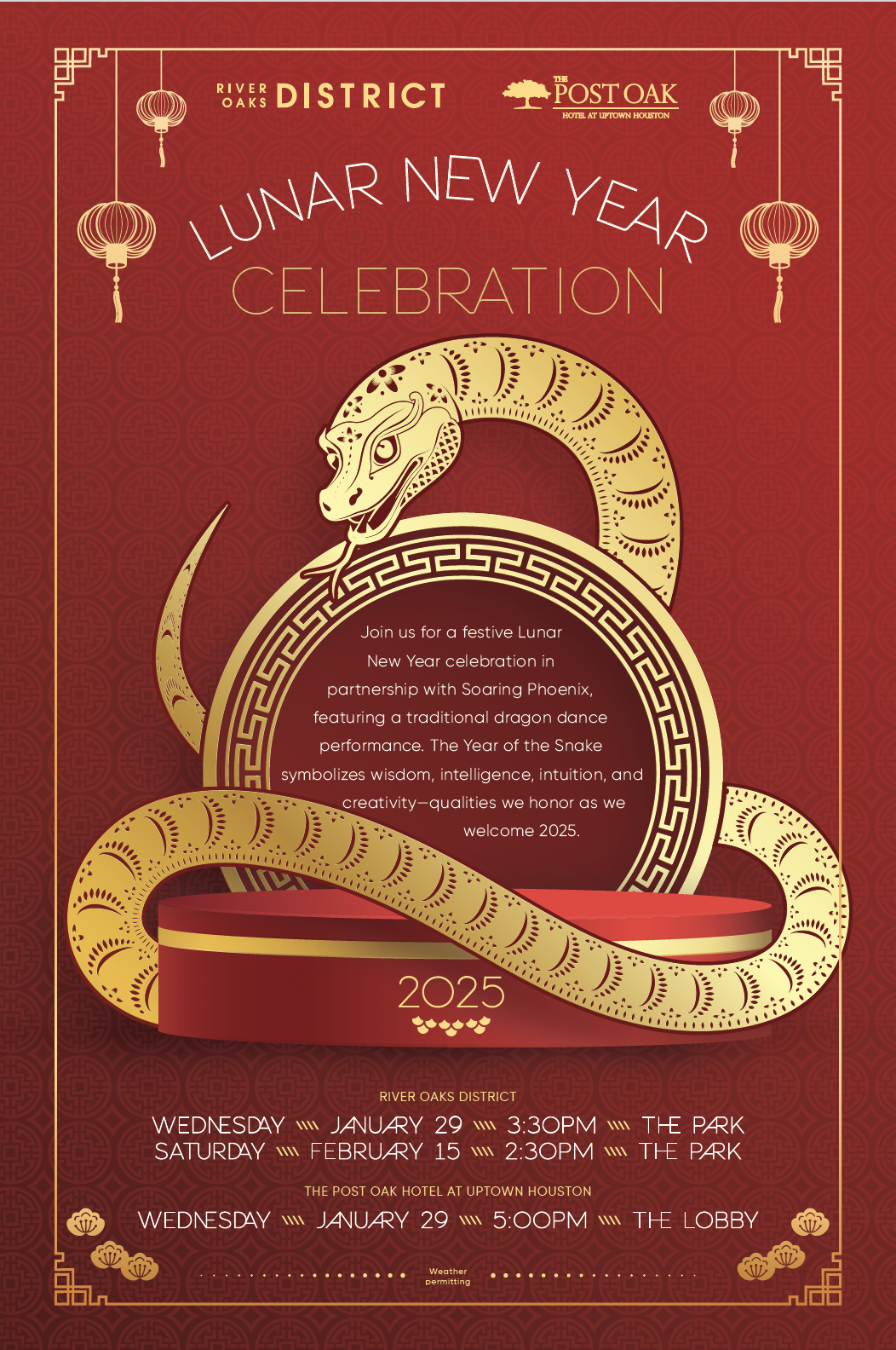 LUNAR NEW YEAR 2025 | RIVER OAKS DISTRICT